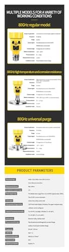 80Ghz Radar Level Sensor G1.5 DN80 Flange 0-200℃ Level Meter 4-20mA with DC24V Level Gauge Transmitter(0-10m G1.5)
