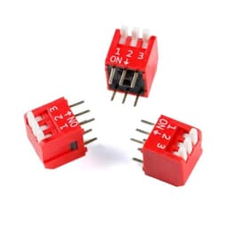 2.54mm RED DIP Side Dial Toggle Coding Switch Touch ON/of 1Pcs(2P)