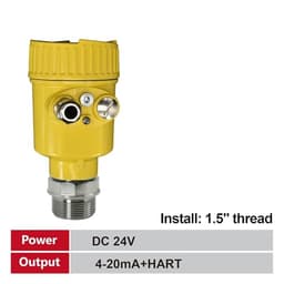 High Frequency Radar Level Meter 1.5 Inch Small Probe Sensor 0-5m/10m/20m Non-Contact Liquid Level Gauge for Tanks(0-10m)