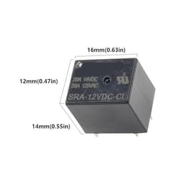 5V 12V 24V 20A DC Power Relay SRA-05VDC-AL SRA-12VDC-CL SRA-24VDC-CL 4Pin 5Pin PCB Type 5Pcs ﻿(SRA-12VDC-AL 4Pin)