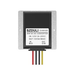 6-20V to 12V DC Power Supply Regulator 12V to 12V car Modified Automatic Buck-Boost Converter Waterproof(6-20v to 12v 3a)