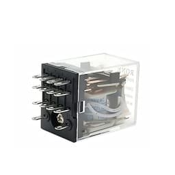 GUMMMY 5Pcs Intermediate Relay HH54P MY4NJ Coil General DPDT Mini Electromagnetic Relay Switch with LED 14 Pins AC 110V 220V DC 12V 24V (Color