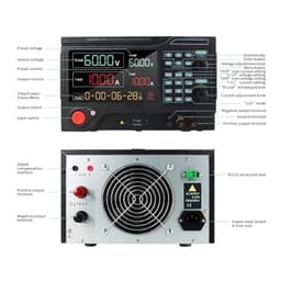 Laboratory Programmable DC Power Supply 800V 5A 100mV 10mA RS232 RS485 USB