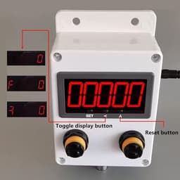 Digital People Counter with Infrared Sensor, Customer Traffic Monitor, Counts 0-99999, Reflector Range 0-2m, Ideal for Markets & Shopping Malls