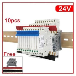 10pcs Rail Relay 5V 12V 24V Slim Module 41F 6A 41F-5-ZS 41F-12-ZS 41F-24-ZS 30VDC(10PCS 12V)