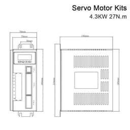 4.3KW 27N.m AC Servo Motor Driver Kits 1500RPM 220V AC Motor AASD-40A+