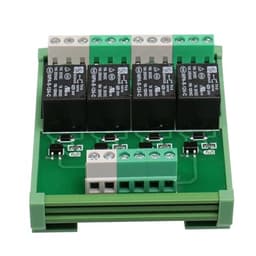 4 Channel Relay Module 1 SPDT DIN Rail Mount 12V 24V DC/AC Interface Relay Module 220V 230V 5VDC 1Pcs (Size : FY-T734-24VACDC)