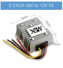 9-36V 12V 24V to 12 Volts Voltage Regulator DC DC Boost Buck Converter Car Power Supply 1A to 30A Step Up Down Converter(5A Aluminum,9-36V-12V)