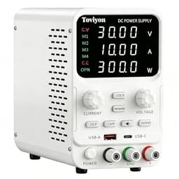 Variable DC Power Supply 0-30V 0-10A, Adjustable Regulated Bench Power Supply with Encoder Control, Output ON/Off Button, 4-Digit LED Display, 4
