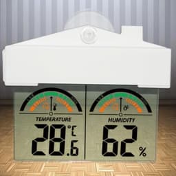 Temperature Humidity Meter Suction Cup LCD Indoor Outdoor Weather Station