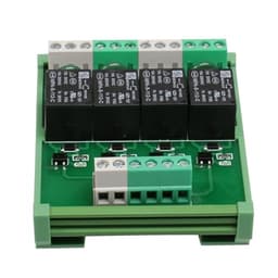 4 Channel Relay Module 1 SPDT DIN Rail Mount 12V 24V DC/AC Interface Relay Module 220V 230V 5VDC 1Pcs (Size : FY-T734-24VACDC)