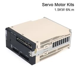 1.5KW Servo Motor Driver Kits 6N.m 220V 6A 2500rpm AC Servo Motor Driver Without Brake for CNC Router