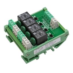4 Channel Relay Module 1 SPDT DIN Rail Mount 12V 24V DC/AC Interface Relay Module 220V 230V 5VDC 1Pcs (Size : FY-T734-24VACDC)