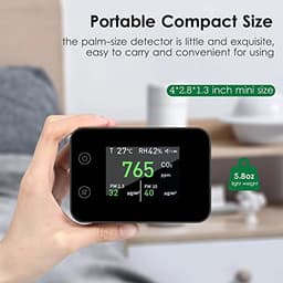 LCD Digital Carbon Dioxide Detector C02 Tester Air Quality Analyzer PM2.5 PM10 Temperature Humidity Meter