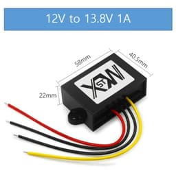 12V to 13.8v Converter from 1Amp to 30Amp Output Step Up Boost Power Converter 13.8v Voltage Regulator Stabilizer(1A ABS Plastic)