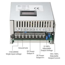 Digital Display Adjustable 500W 600W 1000W Power Supply 0-12V 15V 24V 30V 36V 48V 60V 72V 85V 90V 110V 150V 200V Ac to Dc Smps(0-30VDC,1500W)