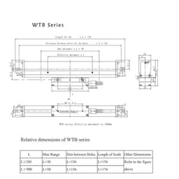 WTB5 Linear Encoder 5um Precision Measuring Ruler for Milling Machine