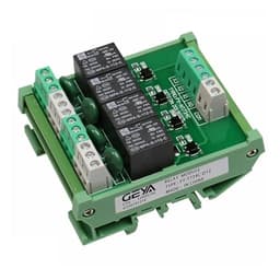 4 Channel Relay Module 1 SPDT DIN Rail Mount 12V 24V DC/AC Interface Relay Module 220V 230V 5VDC(FY-T734-5VDC)