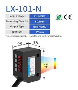 Color Sensor Photoelectric Switch RGB Mark Recognition 12-24V NPN PNP