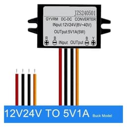 DC DC 12v 24v to 5v Voltage Converter 1A 2A 3A 5A 10A 15A 20A 25A 30A 40A Step Up Down Buck 5v Voltage Reducer(12V24V to 5V 1A)