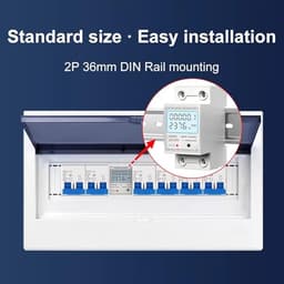 Energy Meter 2P Single Phase Voltage Current Power Consumption Meter