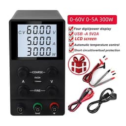 DC Power Supply Variable,0-30V 0-10A Adjustable Switching DC Regulated Bench Power Supply,Coarse and Fine Adjustment(LCD Screen 30V5A)