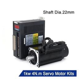 1KW AC Servo Motor Kits 80ST-M04025 4N.m 220V 2500RPM Permanent Magnet Match Driver AASD-20A for CNC Engraver Machine(with Brake)
