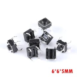 100Pcs/lot Mini Micro Momentary Tactile Push Button Switch 6 * 6 * 5mm 4 Pin ON/Off Keys DIP 6x6x5mm