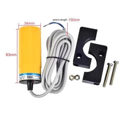 1pcs Capacitive Proximity Switch LJC34A4-K-J Cylindrical Approach Sensor and Bracket 2-Wire M34 25mm Detection Distance AC 90-250V(24V NPN NO)