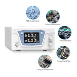 Bench Source Laboratory dc stabilized Power Supply Adjustable Variable Digital Regulated 30v 20a 60v 10a(30V 20A,220 V)