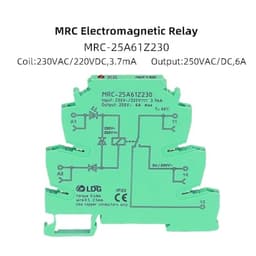 MRC-25A61Z230 10pcs Mini Smart Electromagnetic Contact Coil Interface Relay Board Module Din 230VAC/220VDC in 6A 250VAC/DC Ouput