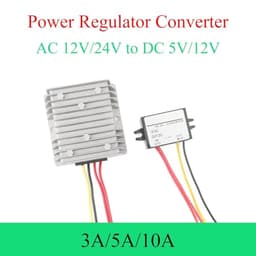 AC 12V/24V to DC 5V/12V AC-DC Power Converter 3A 5A 10A Regulator Step-Down Voltage Power Supply Modul(3A Medium Plastic,DC 12V)