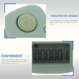 OSALADI Mini Digital Finger Counter with Ring, USB Rechargeable 6 Digits