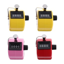 ibasenice 4 Pcs 4-Digit Hand Tally Counter, Manual Plastic Digital