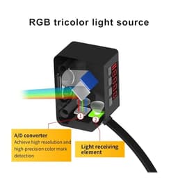 Color Sensor Photoelectric Switch RGB Mark Recognition 12-24V NPN PNP