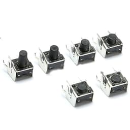 50PCS Mini Micro Momentary Tactile Push Button Switch 6 * 6 * 4.3/5/6/7/8/9.5mm Right Angle with Stent 4 Pin DIP(6X6X4.3MM)