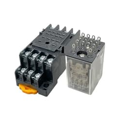 5SET HH54P MY4NJ Plug-in Relay PYF14A DC/AC 12v 24v 36v 48v 110v 220v DC/AC 5A Silver Contact 14pins 4PDT rele Socket(DC,12V)