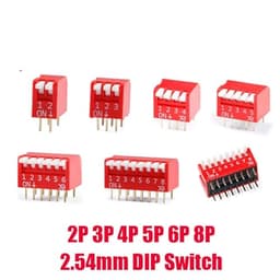 2.54mm RED DIP Side Dial Toggle Coding Switch Touch ON/of 1Pcs(2P)