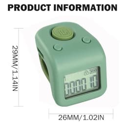 Finger Counter, 6-Channel Memory Rechargeable Lap Counter for Swimming - Clicker Counters Ring with Night Light, Purple