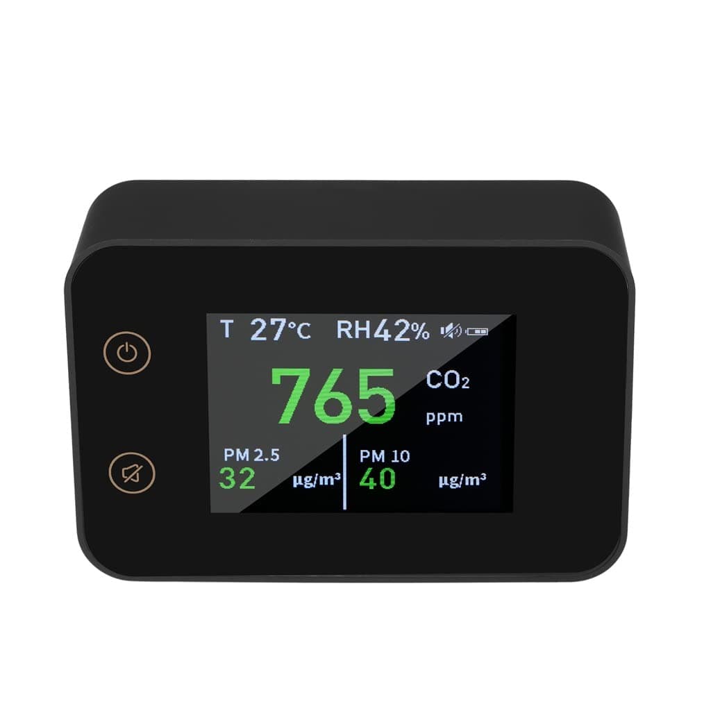 LCD Digital Carbon Dioxide Detector C02 Tester Air Quality Analyzer PM2.5 PM10 Temperature Humidity Meter