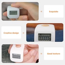 Rechargeable Digital Finger Counter with Ring, 6-digit Luminous Display
