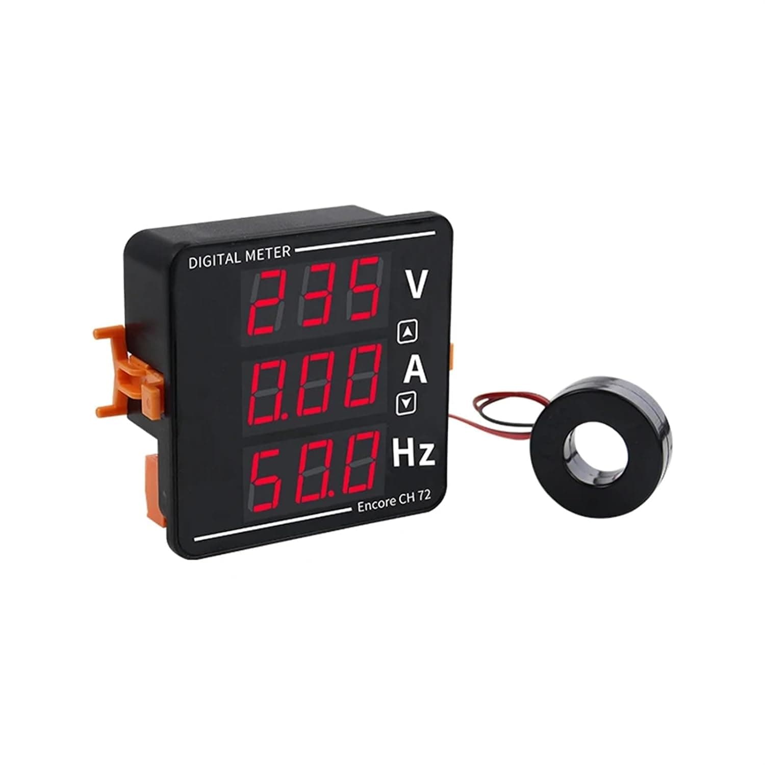 AC50-500V 0-120A 10-99.9Hz Digital Display Voltage Ampere Frequency Meter Voltmeter Ammeter 72 * 72mm 1Pcs