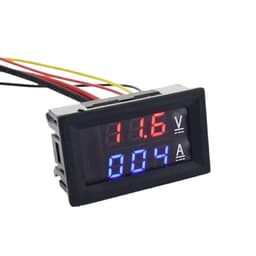 0.56'' Digital Voltmeter Ammeter DC 0-100V AC60-500V 1A 10A 50A 100A Red Blue LED Display Voltage Current Meters(Shunt,0-100A)