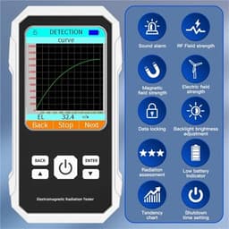3in1 Electric Field Magnetic Radiation Detector Electromagnetic Tester EMF Meter Radio Frequency Detect