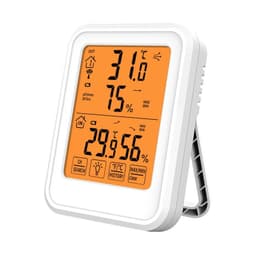 ABS Digital Multi-Functional Temperature Humidity Meter Home Large Screen Alarm Clock