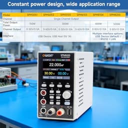 OWON SPM8205 2 in 1 Power Supply & Multimeter Bench Power Supply (0-80V,0-20A), DC Power Supply Variable, Bench Power Supply, with 2.8 inch High