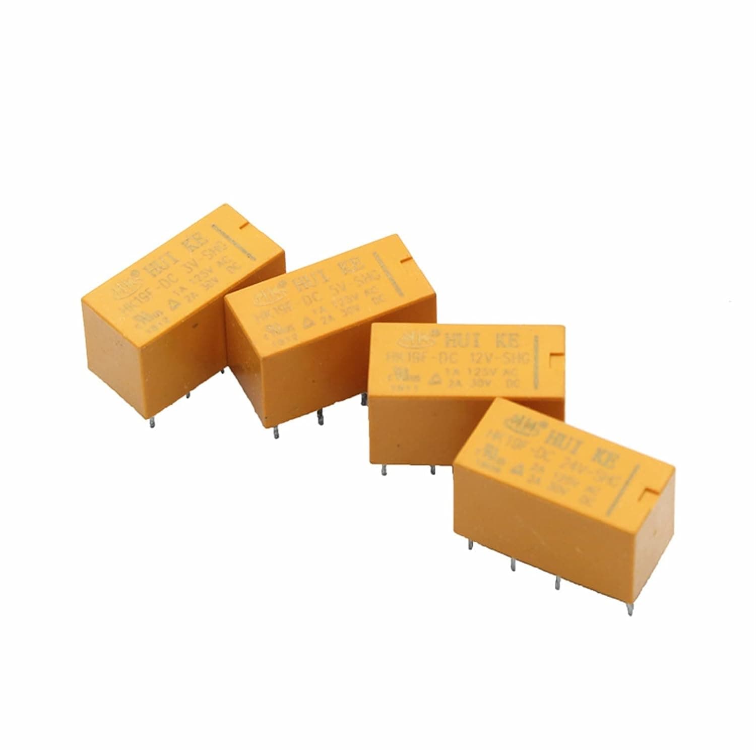 5PCS Coil DPDT 8 Pin 2NO 2NC Mini Power Relays PCB Type HUI KE HK19F HK19F-DC5V-SHG HK19F-DC12V-SHG HK19F-DC24V-SHG(3V)