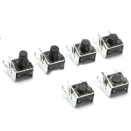 50PCS Mini Micro Momentary Tactile Push Button Switch 6 * 6 * 4.3/5/6/7/8/9.5mm Right Angle with Stent 4 Pin DIP(6X6X4.3MM)