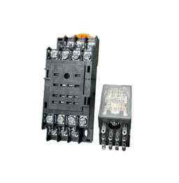 5SET HH54P MY4NJ Plug-in Relay PYF14A DC/AC 12v 24v 36v 48v 110v 220v DC/AC 5A Silver Contact 14pins 4PDT rele Socket(DC,12V)