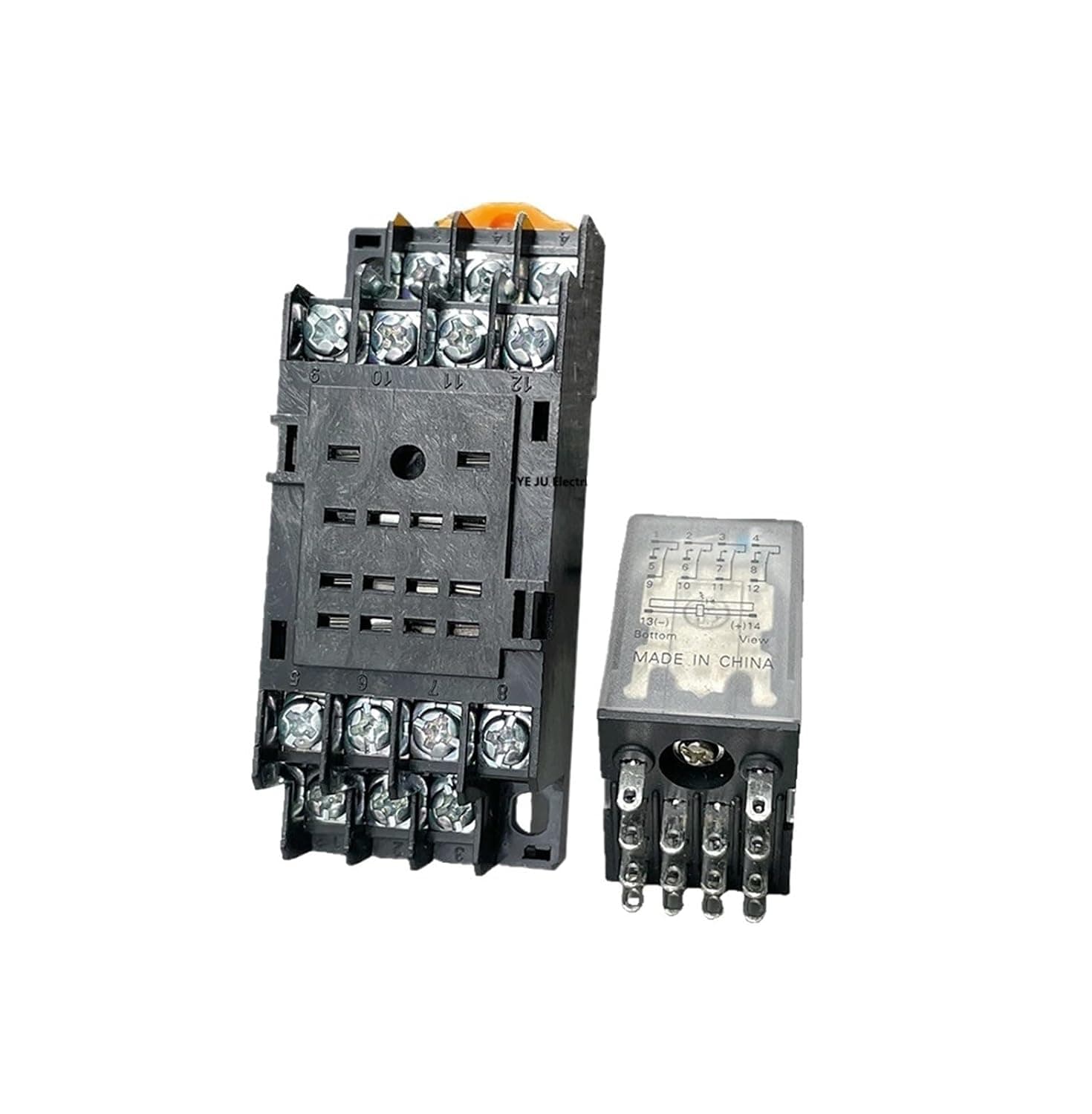 5SET HH54P MY4NJ Plug-in Relay PYF14A DC/AC 12v 24v 36v 48v 110v 220v DC/AC 5A Silver Contact 14pins 4PDT rele Socket(DC,12V)